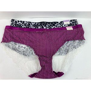 *Cacique Panties 1 Hipster Size 22/24 1 Boyshort Size 18/20
